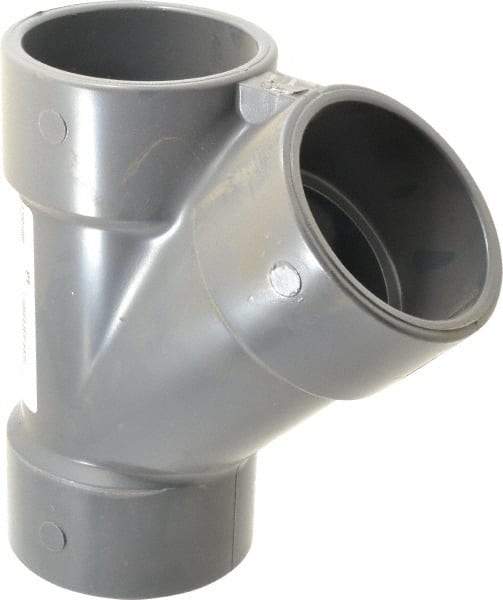 Value Collection - 3" PVC Plastic Pipe Wye - Schedule 80, Slip End Connections - Caliber Tooling