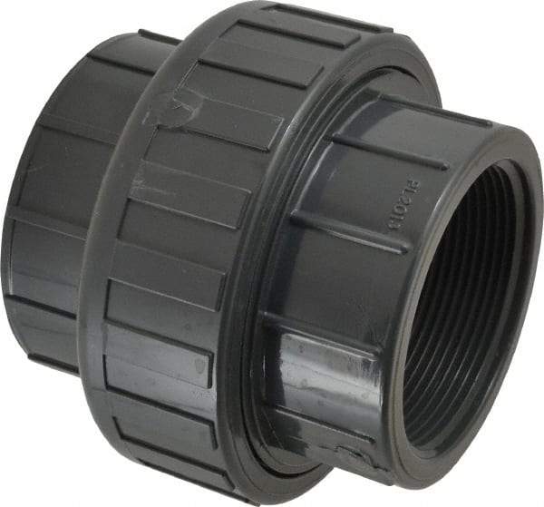 Value Collection - 3" PVC Plastic Pipe Union with EPDM O-Ring - Schedule 80, FIPT x FIPT End Connections - Caliber Tooling