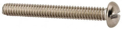 Value Collection - 1/4-20 UNC, 2" Length Under Head Slotted Drive Machine Screw - Round Head, Grade 316 Stainless Steel, Uncoated, Without Washer - Caliber Tooling