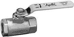 Apollo - 4" Pipe, Standard Port, Bronze Standard Ball Valve - 2 Piece, Inline - One Way Flow, FNPT x FNPT Ends, Lever Handle, 600 WOG - Caliber Tooling