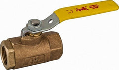 Apollo - 3/4" Pipe, Standard Port, Bronze Steam Service Ball Valve - 2 Piece, Inline - One Way Flow, FNPT x FNPT Ends, Lever Handle, 600 WOG, 250 WSP - Caliber Tooling