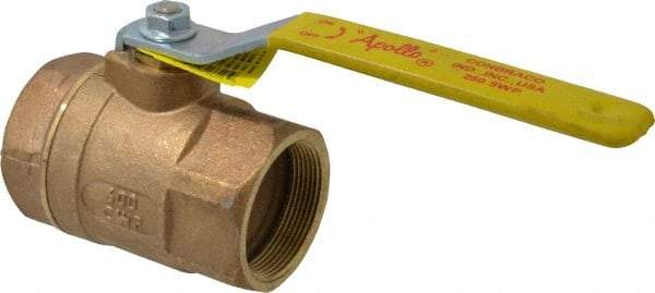 Apollo - 2" Pipe, Standard Port, Bronze Steam Service Ball Valve - 2 Piece, Inline - One Way Flow, FNPT x FNPT Ends, Lever Handle, 600 WOG, 250 WSP - Caliber Tooling