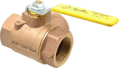 Apollo - 1-1/2" Pipe, Large Port, Bronze Standard Ball Valve - Three Way, FNPT x FNPT x FNPT Ends, Lever Handle, 400 WOG - Caliber Tooling