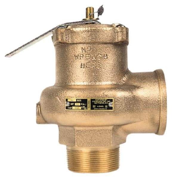 Conbraco - 3" Inlet, 3" Outlet, High Capacity Steam Relief Valve - 15 Max psi, Bronze, 6,843 Lb per Hour - Caliber Tooling