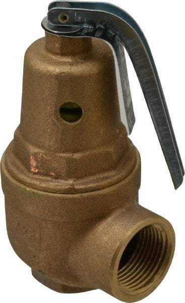 Conbraco - 3/4" Inlet, 1" Outlet, ASME Section IV Safety Relief Valve - 100 Max psi, Bronze, 2,536,000 BTUs - Caliber Tooling