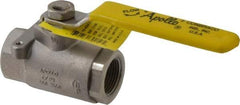 Apollo - 3/4" Pipe, Stainless Steel Standard Ball Valve - Three Way, FNPT x FNPT x FNPT Ends, Lever Handle, 800 WOG - Caliber Tooling