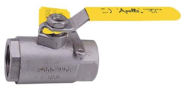 Apollo - 3" Pipe, Stainless Steel Standard Ball Valve - 2 Piece, Inline - One Way Flow, FNPT x FNPT Ends, Lever Handle, 1,000 WOG, 150 WSP - Caliber Tooling