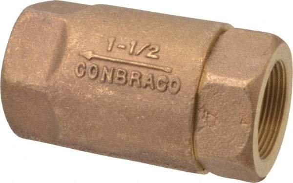 Conbraco - 1-1/2" Bronze Check Valve - Inline, FNPT x FNPT - Caliber Tooling