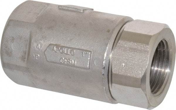 Conbraco - 1" Stainless Steel Check Valve - Inline, FNPT x FNPT - Caliber Tooling