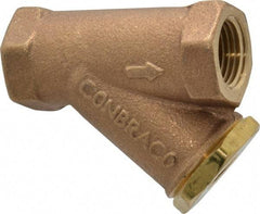 Conbraco - 1/2" Pipe, FNPT Ends, Cast Bronze Y-Strainer - 400 psi WOG Rating - Caliber Tooling