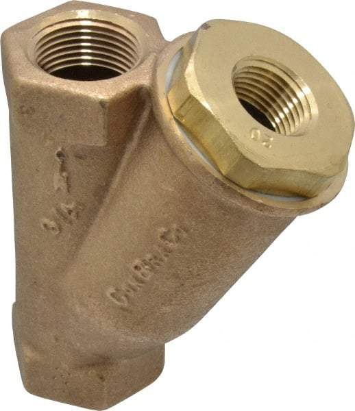 Conbraco - 3/4" Pipe, FNPT Ends, Cast Bronze Y-Strainer - 400 psi WOG Rating - Caliber Tooling