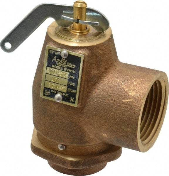 Conbraco - 3/4" Inlet, 1" Outlet, ASME Safety Relief Valve - 35 Max psi, Bronze, 790,000 BTUs - Caliber Tooling