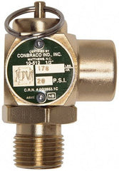 Conbraco - 1/2" Inlet, 1/2" Outlet, ASME Safety Relief Valve - 30 Max psi, Bronze, 245,000 BTUs - Caliber Tooling