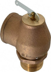 Conbraco - 1-1/4" Inlet, 1-1/2" Outlet, ASME Low Pressure Steam Heating Relief Valve - 15 Max psi, Bronze, 1,200 Lb per Hour - Caliber Tooling