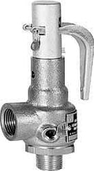 Conbraco - 1-1/4" Inlet, 1-1/2" Outlet, High Pressure Safety Relief Valve - 50 Max psi, Bronze, 1,658 Lb per Hour - Caliber Tooling