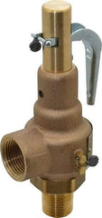 Conbraco - 3/4" Inlet, 1" Outlet, High Pressure Safety Relief Valve - 125 Max psi, Bronze, 1,402 Lb per Hour - Caliber Tooling