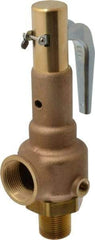 Conbraco - 1" Inlet, 1-1/4" Outlet, High Pressure Safety Relief Valve - 100 Max psi, Bronze, 1,796 Lb per Hour - Caliber Tooling