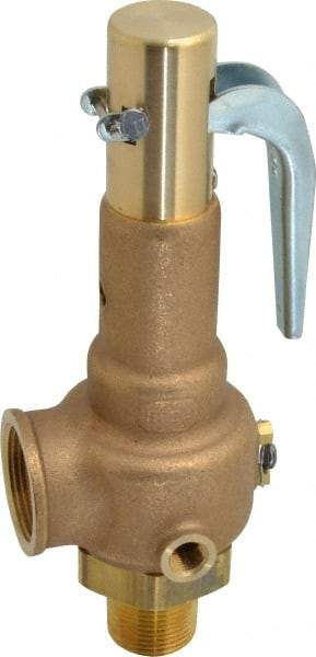 Conbraco - 1" Inlet, 1-1/4" Outlet, High Pressure Safety Relief Valve - 150 Max psi, Bronze, 2,581 Lb per Hour - Caliber Tooling