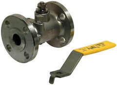 Apollo - 6" Pipe, Full Port, Stainless Steel Standard Ball Valve - Inline - One Way Flow, Flanged x Flanged Ends, Lever with Gear Operator Handle, 275 WOG, 150 WSP - Caliber Tooling