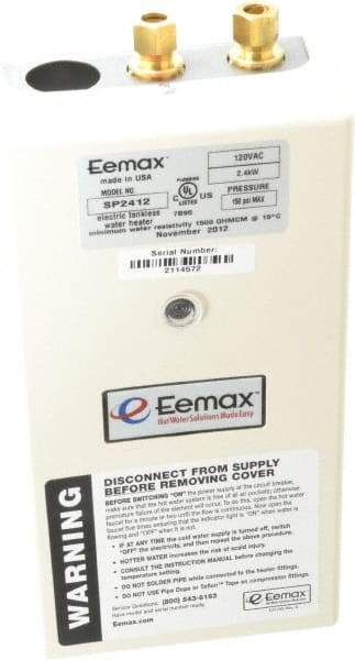 Eemax - 120 Volt Electric Water Heater - 2.4 KW, 20 Amp, 10 Wire Gauge - Caliber Tooling