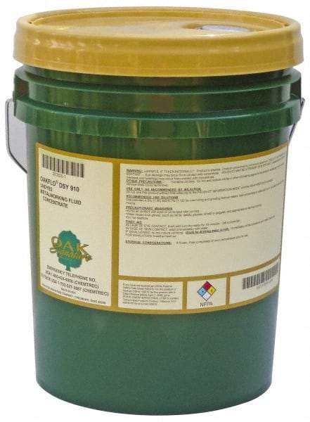 Oak Signature - Oakflo DSY 910, 5 Gal Pail Cutting & Grinding Fluid - Synthetic, For Drilling, Milling, Sawing, Tapping, Turning - Caliber Tooling