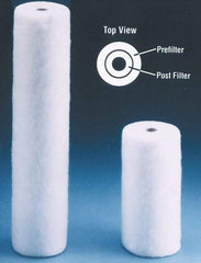 Value Collection - 4-5/16" OD, 5µ, Polypropylene Melt Blown-Thermal Bonded Cartridge Filter - 20" Long, Reduces Sediments - Caliber Tooling