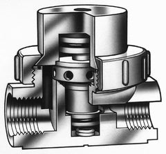 Simtech - 1/4" NPTF Air Operated Valve - 125 Max psi, PVC/EPDM Material - Caliber Tooling