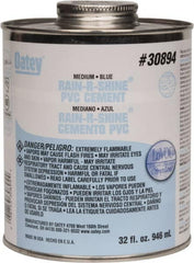 Oatey - 32 oz Medium Bodied Cement - Blue, Use with PVC up to 6" Diam - Caliber Tooling