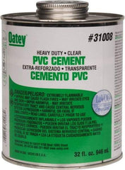 Oatey - 32 oz Heavy Duty Cement - Clear, Use with PVC up to 12" Diam - Caliber Tooling