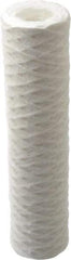 Parker - 2-1/2" OD, 1µ, Cotton String-Wound Cartridge Filter - 10" Long - Caliber Tooling