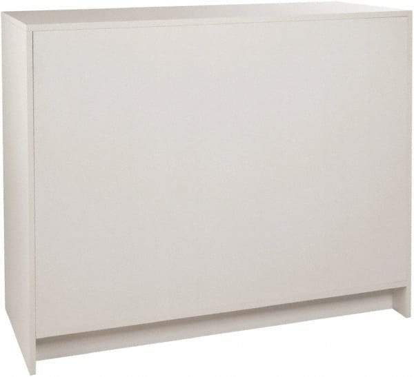 ECONOCO - 3 Shelf, Closed Shelving Wrap Counter - 20 Inch Wide x 20 Inch Deep x 38 Inch High, White - Caliber Tooling