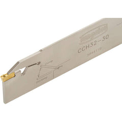 Indexable Cut-Off Blades; End Type: Double; Hand: Neutral; Blade Height (Decimal Inch): 1.2300; Blade Width (Decimal Inch): 0.1180; Blade Style: CCH; Compatible Insert Style: GE; Compatible Insert Size Code: 3; Tool Material: Steel; Insert Holding Method: