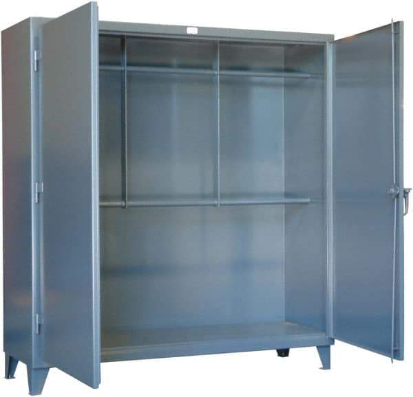 Strong Hold - Locking Storage Cabinet - Steel, 72" Wide x 24" Deep x 78" High, Dark Gray - Caliber Tooling