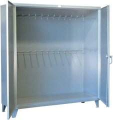 Strong Hold - Pegboard Storage Cabinet - Steel, 48" Wide x 24" Deep x 78" High, Dark Gray - Caliber Tooling