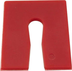 Precision Brand - 1,008 Piece, 1/4" Thick x 2" Wide x 3" Long Polystyrene Slotted Shim - Black, ±10% Tolerance - Caliber Tooling