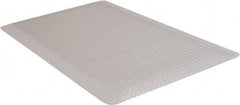 PRO-SAFE - 7' Long x 3' Wide, Dry Environment, Anti-Fatigue Matting - Gray, Vinyl with Vinyl Sponge Base, Beveled on 4 Sides - Caliber Tooling