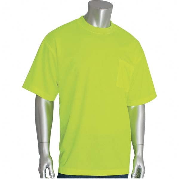 Size L Hi-Vis Yellow High Visibility Short Sleeve T-Shirt Polyester