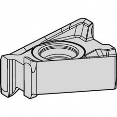 Kennametal - LNPU544 GE Grade KC520M Carbide Milling Insert - TiAlN Finish, 7mm Thick, 1/16" Corner Radius - Caliber Tooling