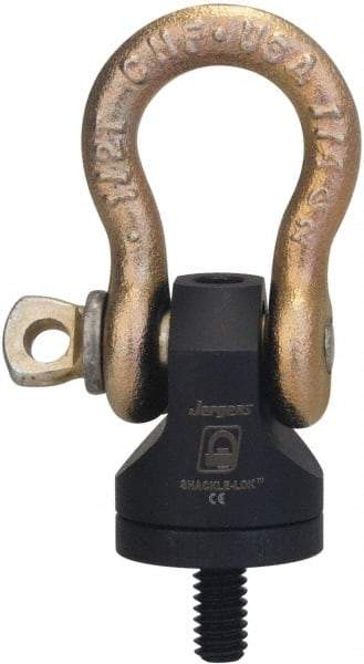 Jergens - 5,000 Lb Load Capacity Hoist Ring - 3/4 - 10 Thread, 1" Thread Length, Alloy Steel - Caliber Tooling