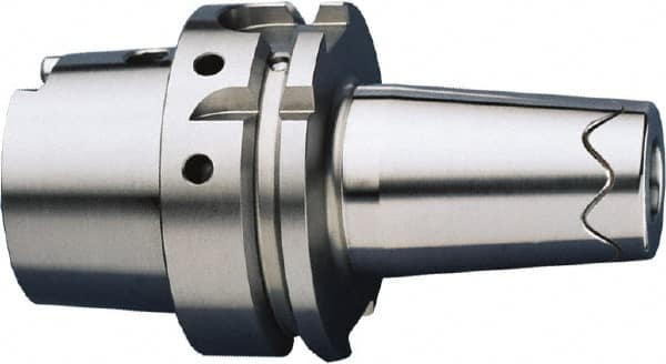 HAIMER - 10mm Hole Diam, HSK63A Taper Shank Shrink Fit Tool Holder & Adapter - 160mm Projection, 24mm Nose Diam, 42mm Clamping Depth, 25,000 RPM, Through Coolant - Exact Industrial Supply