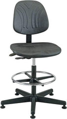 Bevco - 19 to 26-1/2" High Pneumatic Height Adjustable Chair - 27" Wide x 27" Deep, Polyurethane Seat, Black - Caliber Tooling