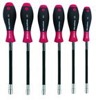 7 Piece - 5.0 - 13.0mm - SoftFinish® Cushion Grip Flexible Shaft Metric Nut Driver Set - Caliber Tooling