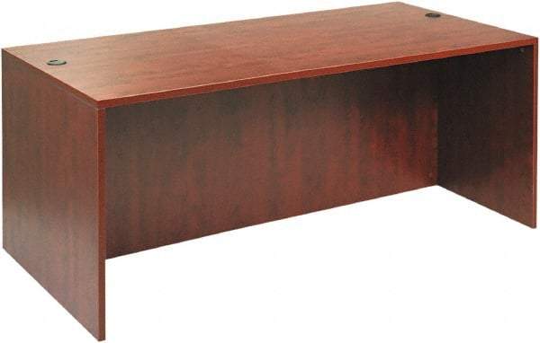 ALERA - Woodgrain Laminate Desk Shell - 71" Wide x 35-1/2" Deep x 29-5/8" High, Medium Cherry - Caliber Tooling