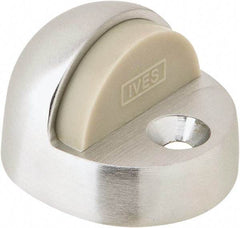 IVES - 4" Projection Floor Door Stop - Screw Mount, Satin Chrome Finish - Caliber Tooling