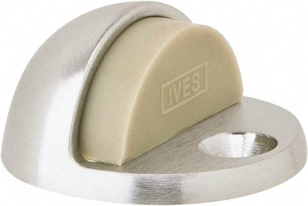 IVES - 4" Projection Floor Door Stop - Screw Mount, Satin Chrome Finish - Caliber Tooling