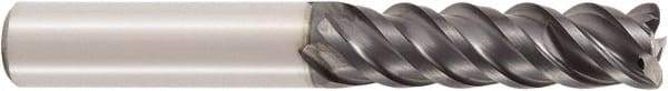 Seco - 8mm, 4 Flute, Single End, Solid Carbide, 0.4mm Corner Radius End Mill - 65mm OAL, 48° Helix, Right Hand Flute, 28mm LOC, Right Hand Cut - Caliber Tooling