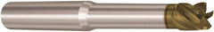 Seco - 4mm, 4 Flute, Single End, Solid Carbide, 1mm Corner Radius End Mill - 80mm OAL, 28° Helix, Right Hand Flute, 4mm LOC, Right Hand Cut, 40mm Extended Reach - Caliber Tooling