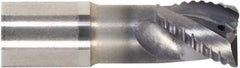 Seco - 16mm Diam, Medium Pitch, 18mm LOC, 3 Flute Solid Carbide 0.5mm Corner Radius Roughing End Mill - MEGA-T Finish, 85mm OAL, 16mm Shank Diam, Single End, Centercutting, 37.5° Helix - Caliber Tooling