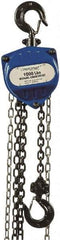 Value Collection - 1,000 Lb Lifting Capacity, 15' Lift Height, Hand Hoist - Made from Chain, 31' Overhaul to Lift 1', 48 Lb Avg Pull to Lift Rated Load, 1 Chain - Caliber Tooling