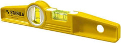 Stabila - Magnetic 10" Long 2 Vial Torpedo Level - Die Cast, Yellow, 1 Plumb & 1 Level Vial - Caliber Tooling